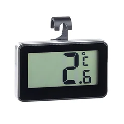 Wireless Waterproof Digital Thermometer and Hygrometer with LCD Display and Hanging Hook (Black)