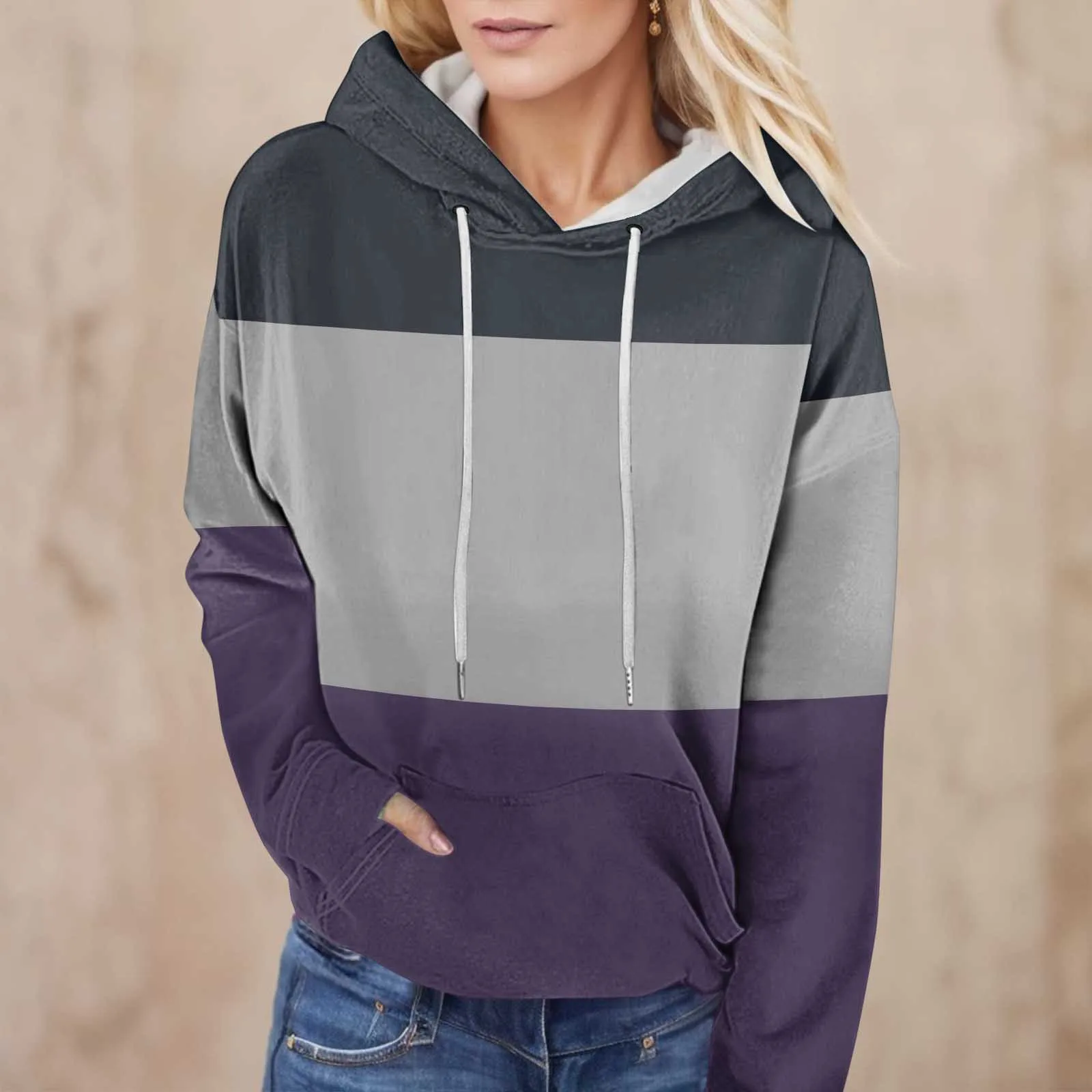 

Zipper Sweatshirt for Women Women Printed Loose Sweatshirts Long Sleeve Hooded Pullover Clothes With Womens Winter Hoodies