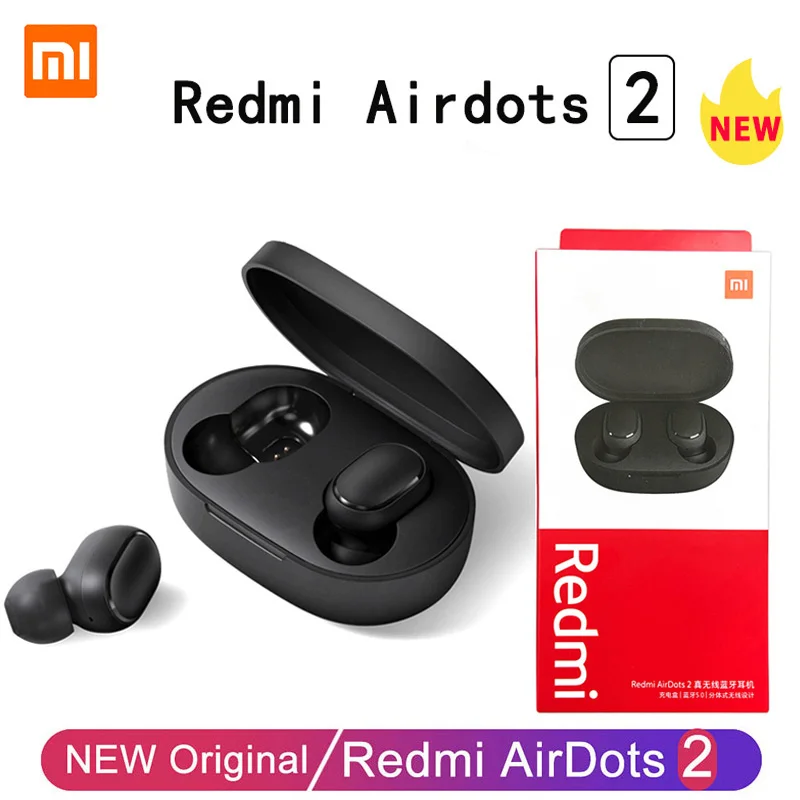 Auricolari Wireless Originali Redmi Airdots 2 Mi Ture Cuffie In-Ear Fone Cuffie Bluetooth Xiaomi Airdots 2 Auricolari Wireless