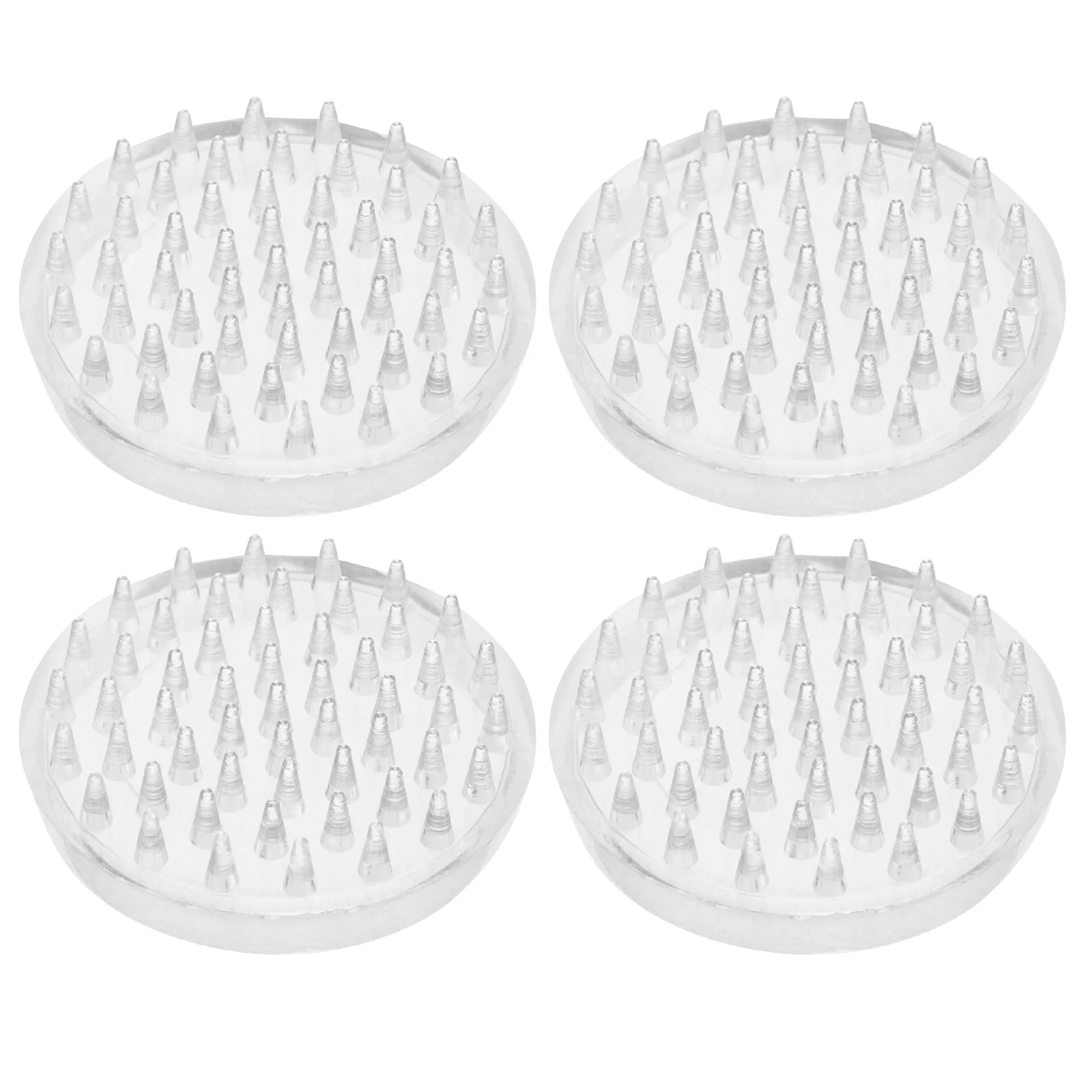 

4 Pcs Furniture Mat Grippers Sofa Pad Chair Legs Pads Grips to Prevent Sliding Stoppers Plastic Sliders Round Rug
