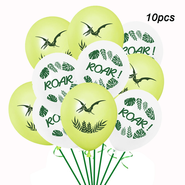 12inch Dinosaur Latex Balloons Tropical Jungle Wild Animal Confetti Balloon Birthday Baby Shower Party Decoration Supplies