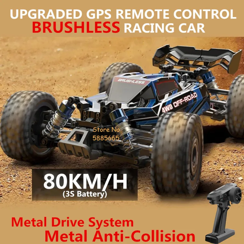 Pro Racing Remote Control Car Professional Remote Control Racing Car Model 1:16 2.4G Brushless 80KM/H ...
