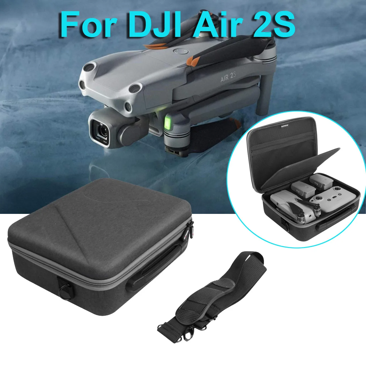 

2022 Shoulder Pack Travel Portable Protect Portable Handheld Shoulder Bag Storage Carrying For DJI AIR 2s Drone Standby Strong