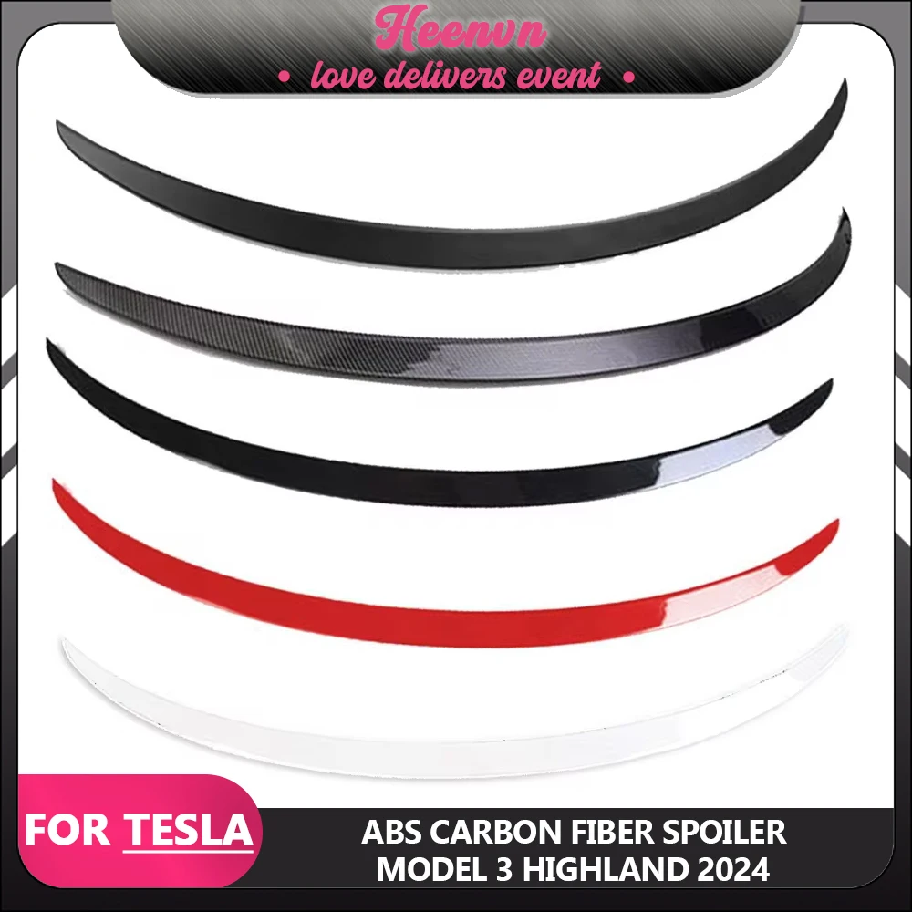 Car ABS Spoiler Carbon Fiber Tesla New Model 3 Highland Original High-performance Exterior Model3 Accessories Heenvn car rear wing spoiler car roof spoiler