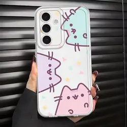 Adorable Cartoon Cat Phone Cover Case - Galaxy A21s (Mix01)