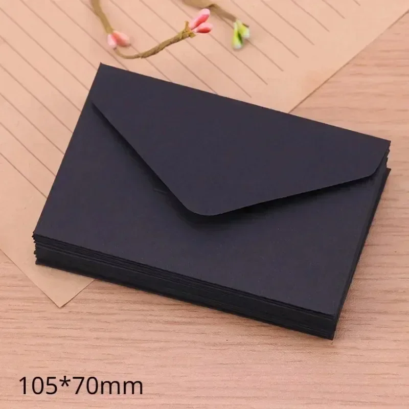 Kraft Paper Envelopes Window Envelopes Mini Envelopes 10/20/30/40/100 pcs Classical White Black Blank Wedding Invitation Gift