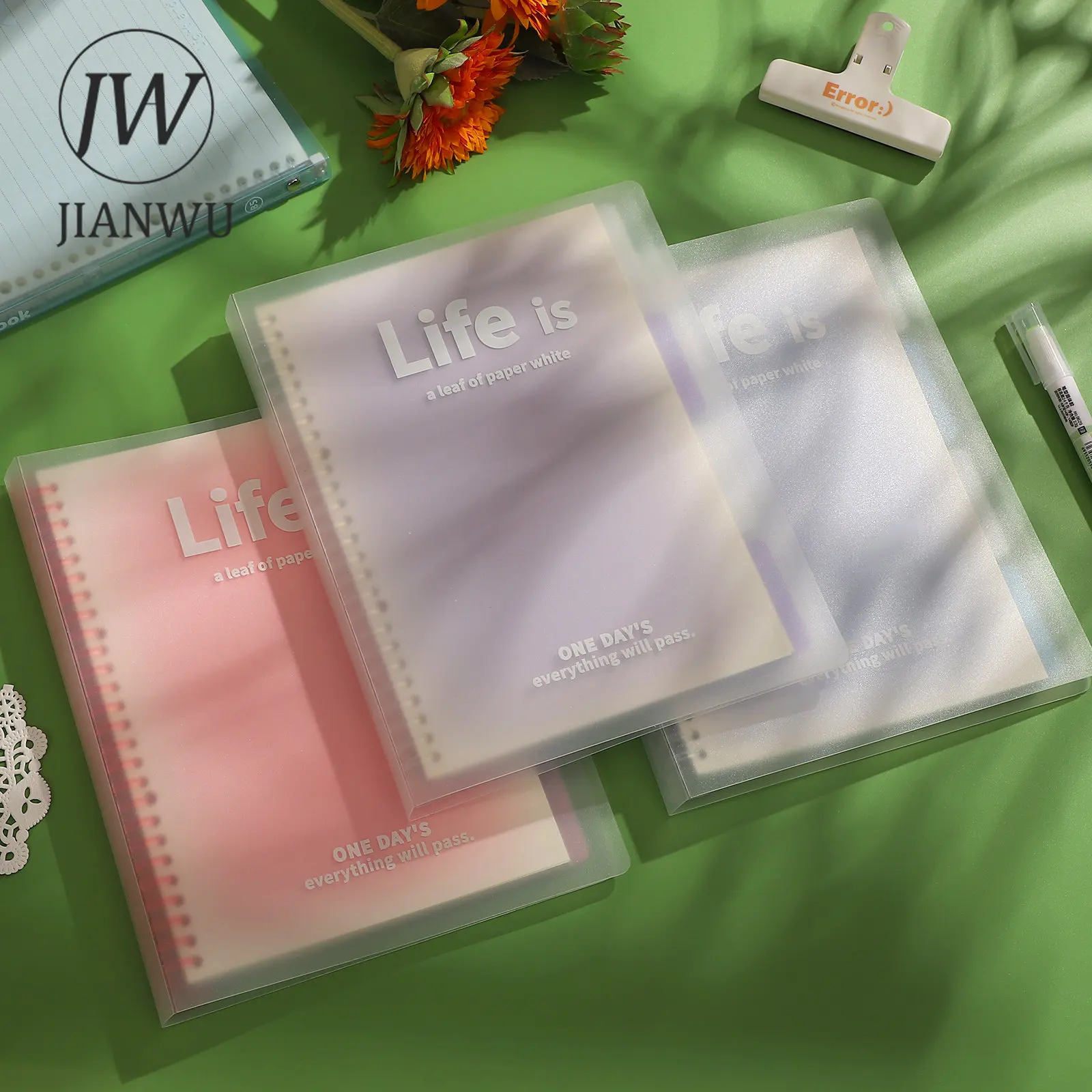 Jianwu A5b5 60 Folhas Livro 2026 Furo Matte Fantasia Colorido Papel de Recarga Loose-leaf Livro Criativo Faça Você Mesmo Suprimentos Estudante - Imagem 2