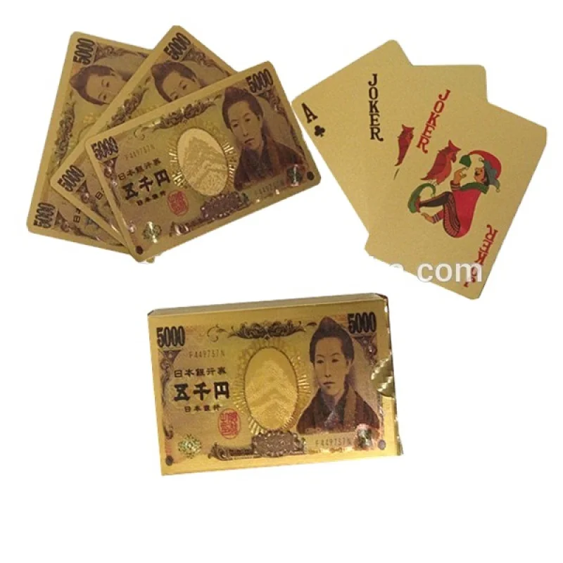 

Customized.product.Customize poker cards Japanese yen gold trumps cards