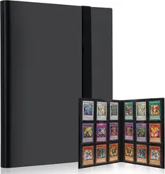 Deluxe 360 - Pocket Trading Card Binder for Collectible Card Games (Black)