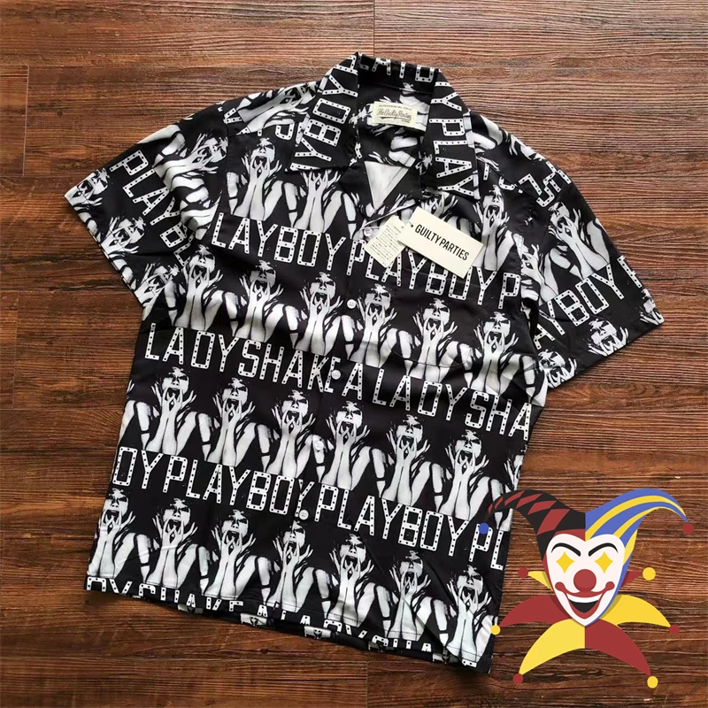 

Black WACKO MARIA Shirts Men Women WACKO MARIA Short Sleeve Shirt
