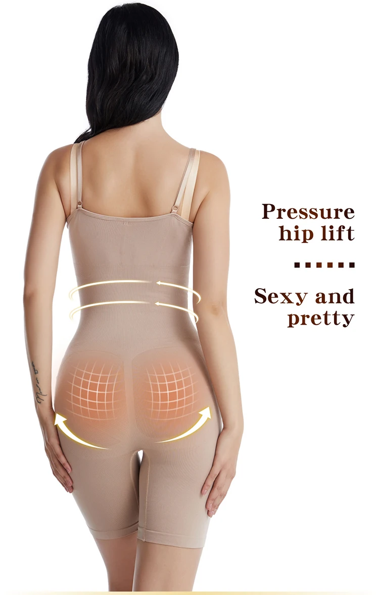 Frauen Colombianas Korsett Abnehmen Butt Lifter Full Body Shaper Nahtlose Body Kompression Öffnen Gabelung Push-Up Shapewear – Detail 9