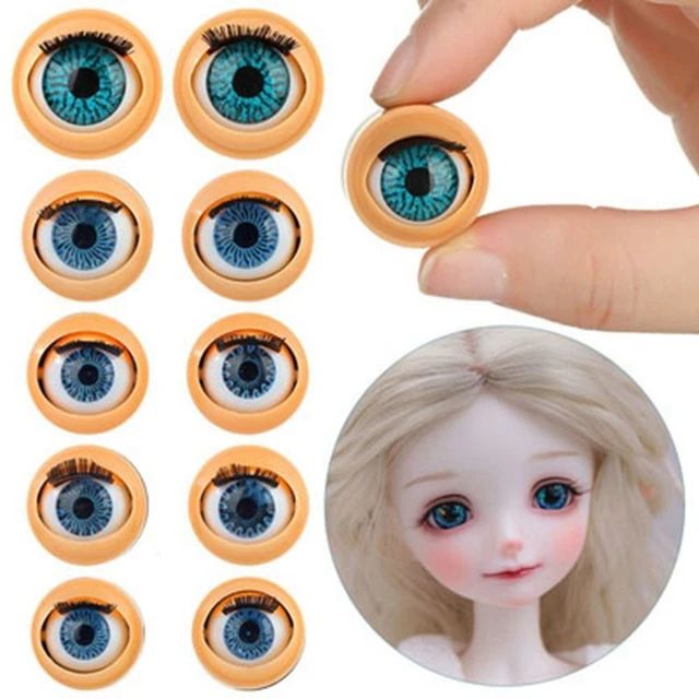 Realistic Glass Doll Eyes Blinking BJD Eyes,safety Toy Eyes Toy Eyes for  Doll Accesories,blue Eyes Size 10mm,12mm,14mm,16mm 