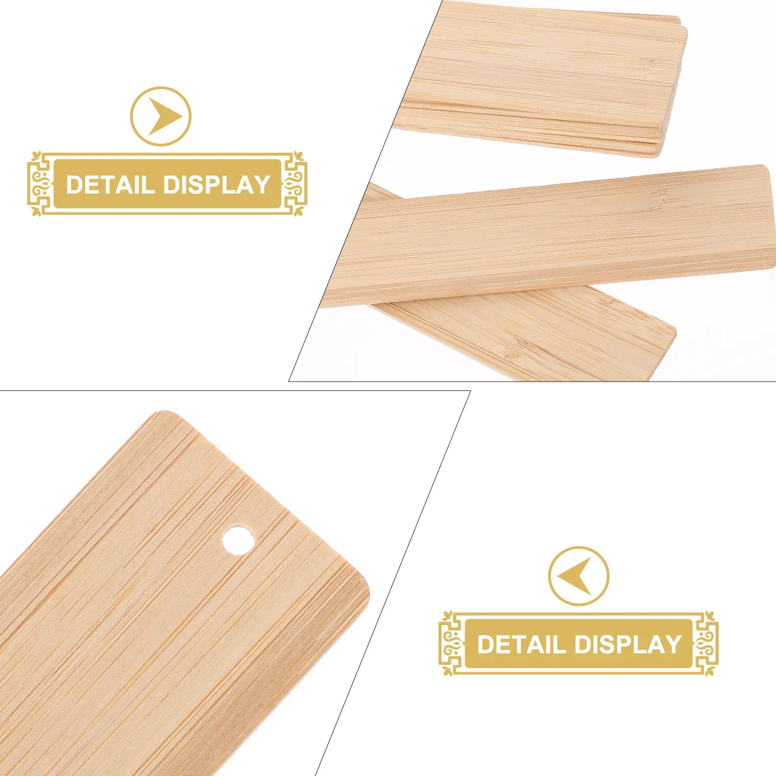 10pcs Blank Bamboo Bookmark DIY Craft Decoration Book Tags wooden bookmark bookmarks stationery supplies