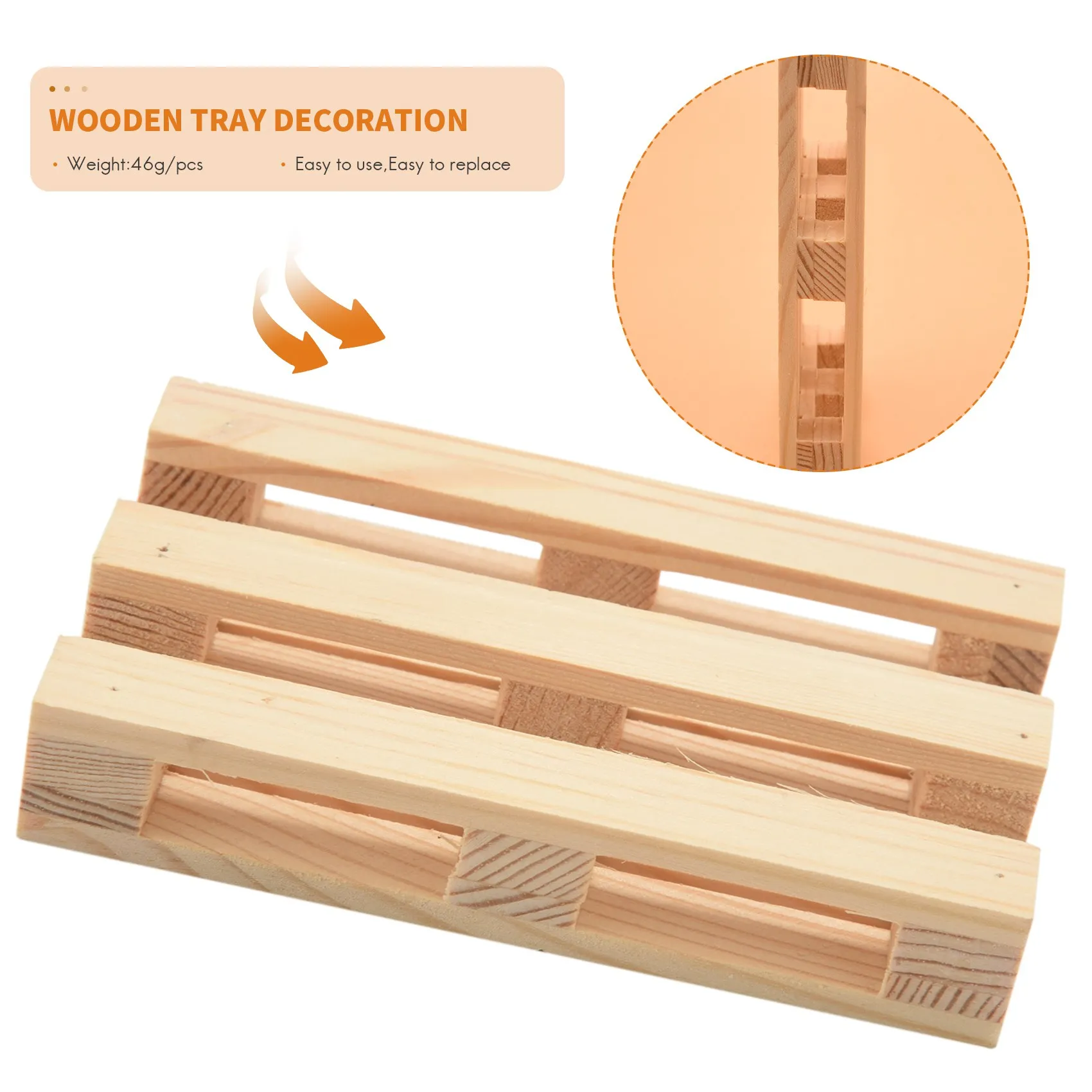 2PCS 120X80mm Wooden Pallet Decoration 1/10 RC Crawler Car Axial SCX10 90046 TRX4 Redcat