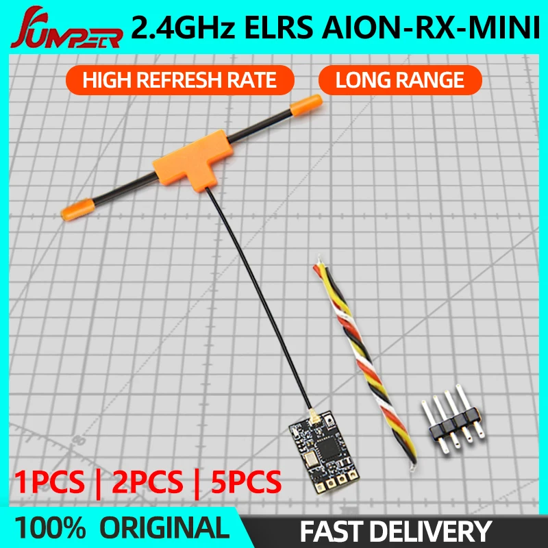 점퍼 RC FPV 드론 쿼드콥터 송신기용 ELRS 수신기, AION RX 미니 16CH RX, 2.4 모드 5km 범위 호환, 2.4GHz