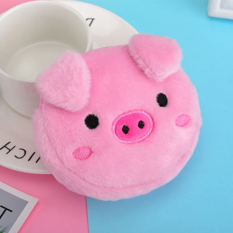 Cute plush coin purse panda animal coin purse zipper coin purse USB wired headset mini bag key bag children's birthday gift 2