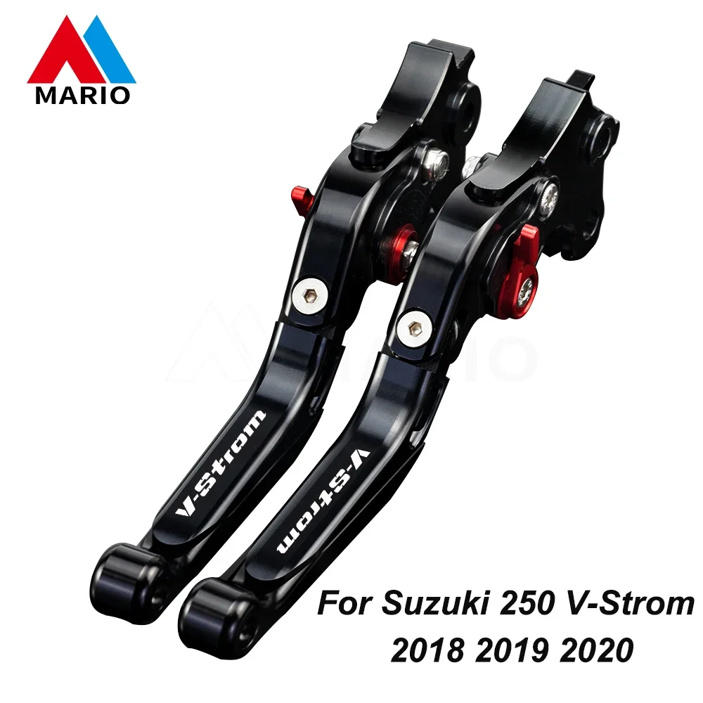 

Black CNC Aluminum Motorcycle Adjustable Folding Brake Handle Clutch Lever For Suzuki 250 V-Strom V Strom Vstrom 2018 2019 2020