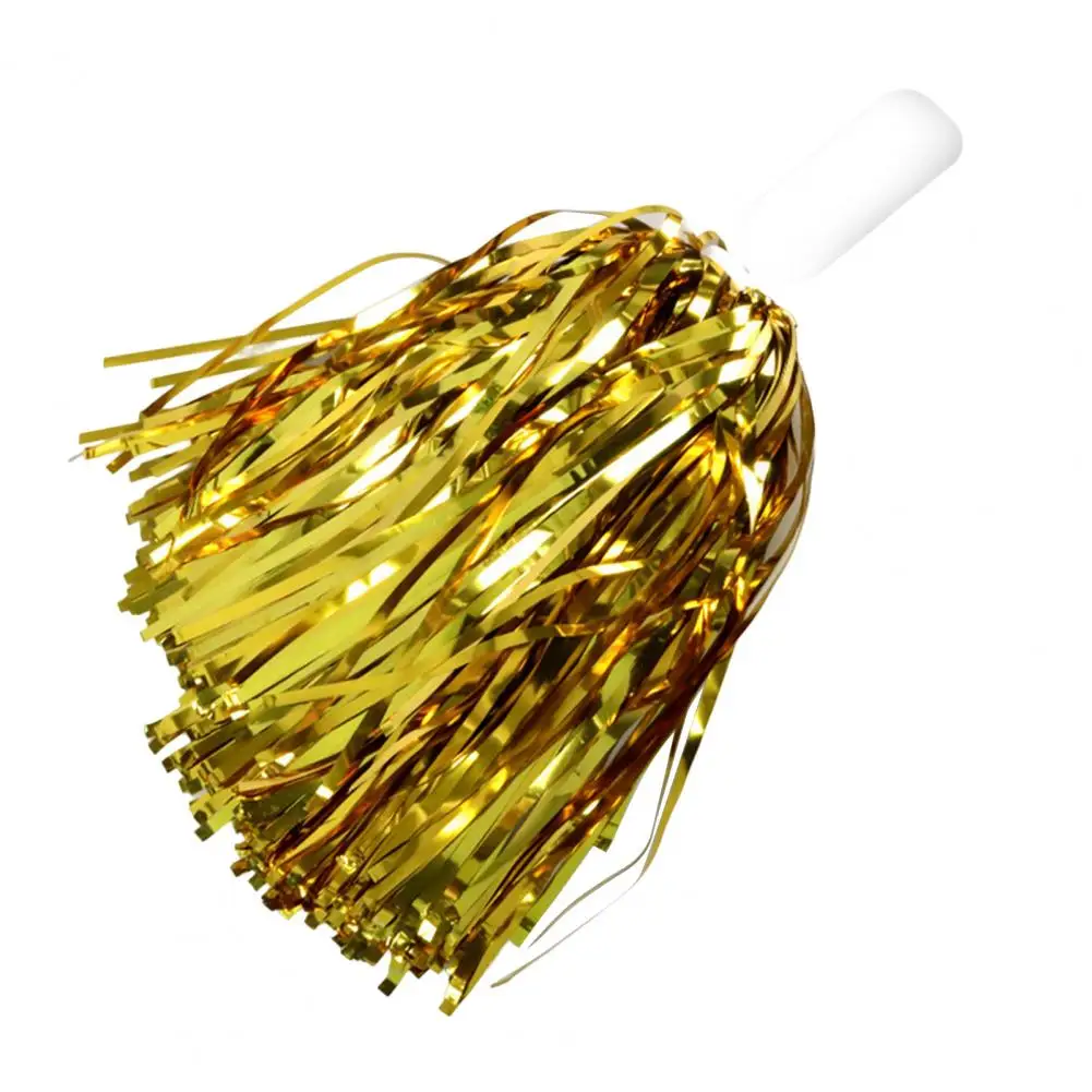 Cheerleader Flower No Fading Easy Carry PET Cheerleading Metallic Foil Pompoms Cheerleader Lala Flower Cheering Props