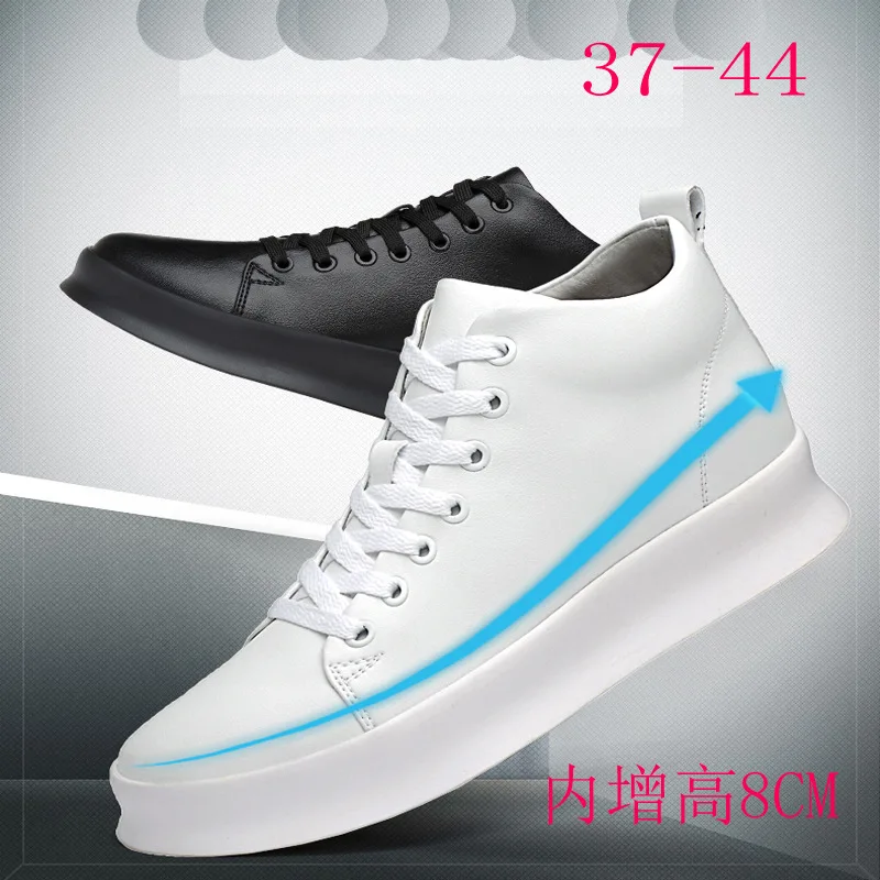 

Men Casual Sneakers Elevator Shoes Fashion White 8CM 6CM Heighten Shoes For Male Hidden Heels Sports Height Increased Shoes Man