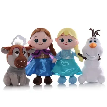 ###HOT 20-30cm Anime Frozen Plush Doll Frozen Princess Anna Elsa Doll Girl Room Decoration Christmas Party Birthday Gifts