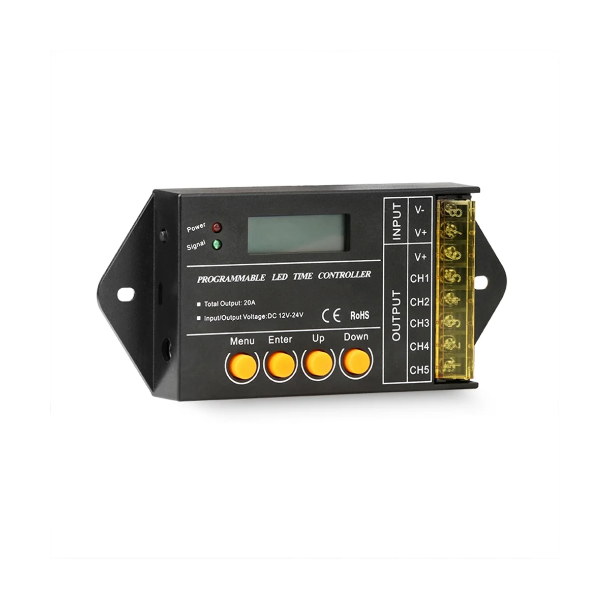 

NEW TC420-SJ Mini Timer Program Controller for 5CH LED Strip Light, 20A Total Output MAX.