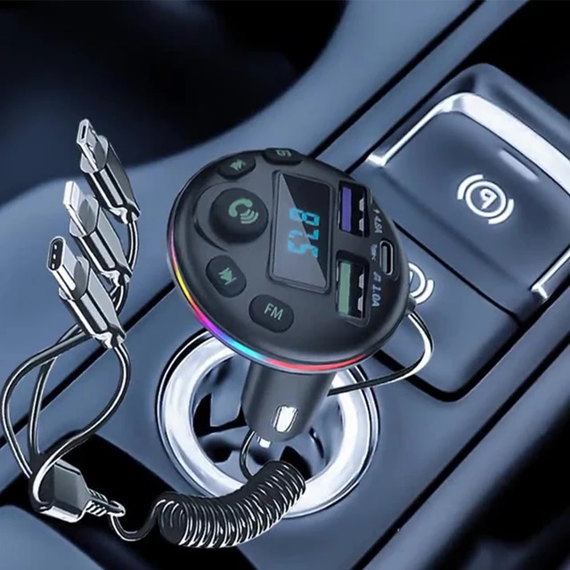 Adaptateur Voiture Bluetooth FM Avec Charge Rapide QC3.0 Et Écran LED - Neuf