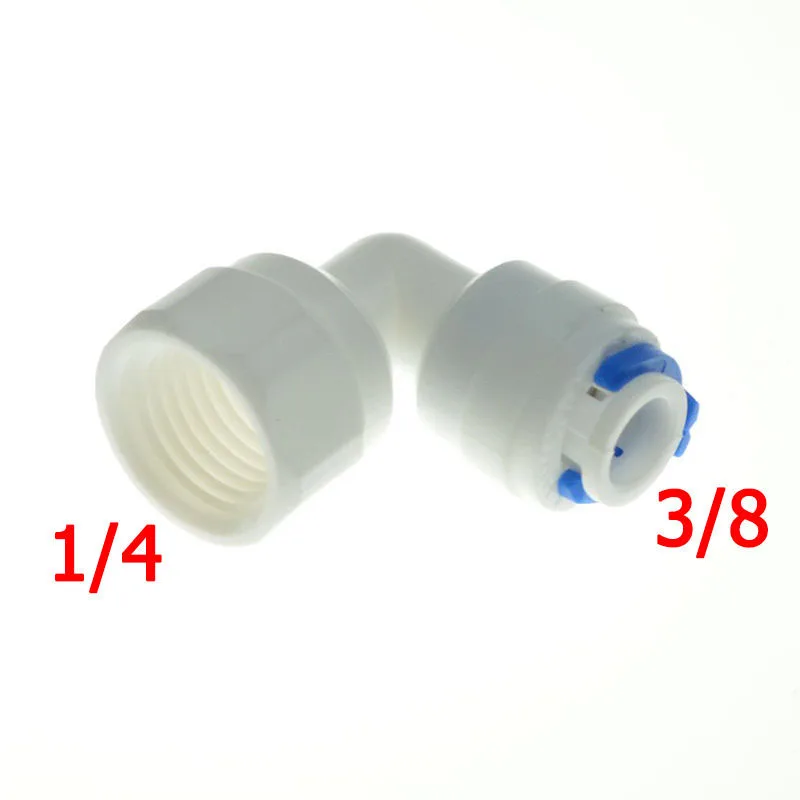 

5PCS3/8" OD Hose 1/4" female Elbow Connection Quick Connector RO Water Reverse