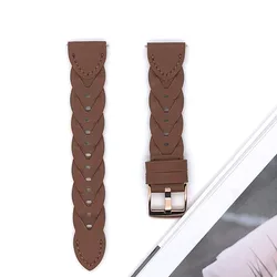 Elegant 18mm Artificial Leather Watch Strap Replacement Bracelet - 18mm width (Brown)