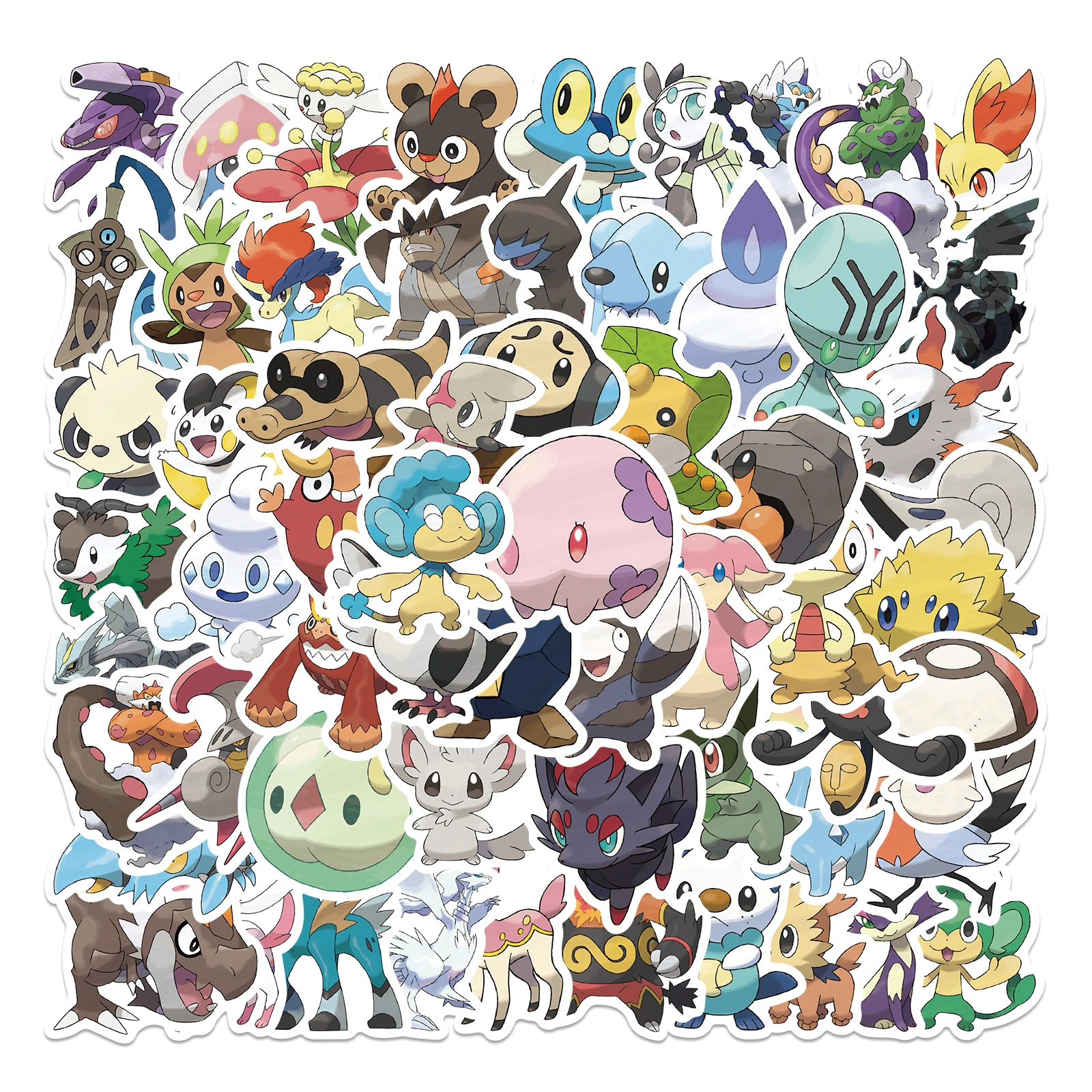 

10/62Pcs/Pack Anime Pokemon Stickers Kawaii Pikachu Skateboard Bicycle Guitar Laptop Kids Waterproof Stiker Toys