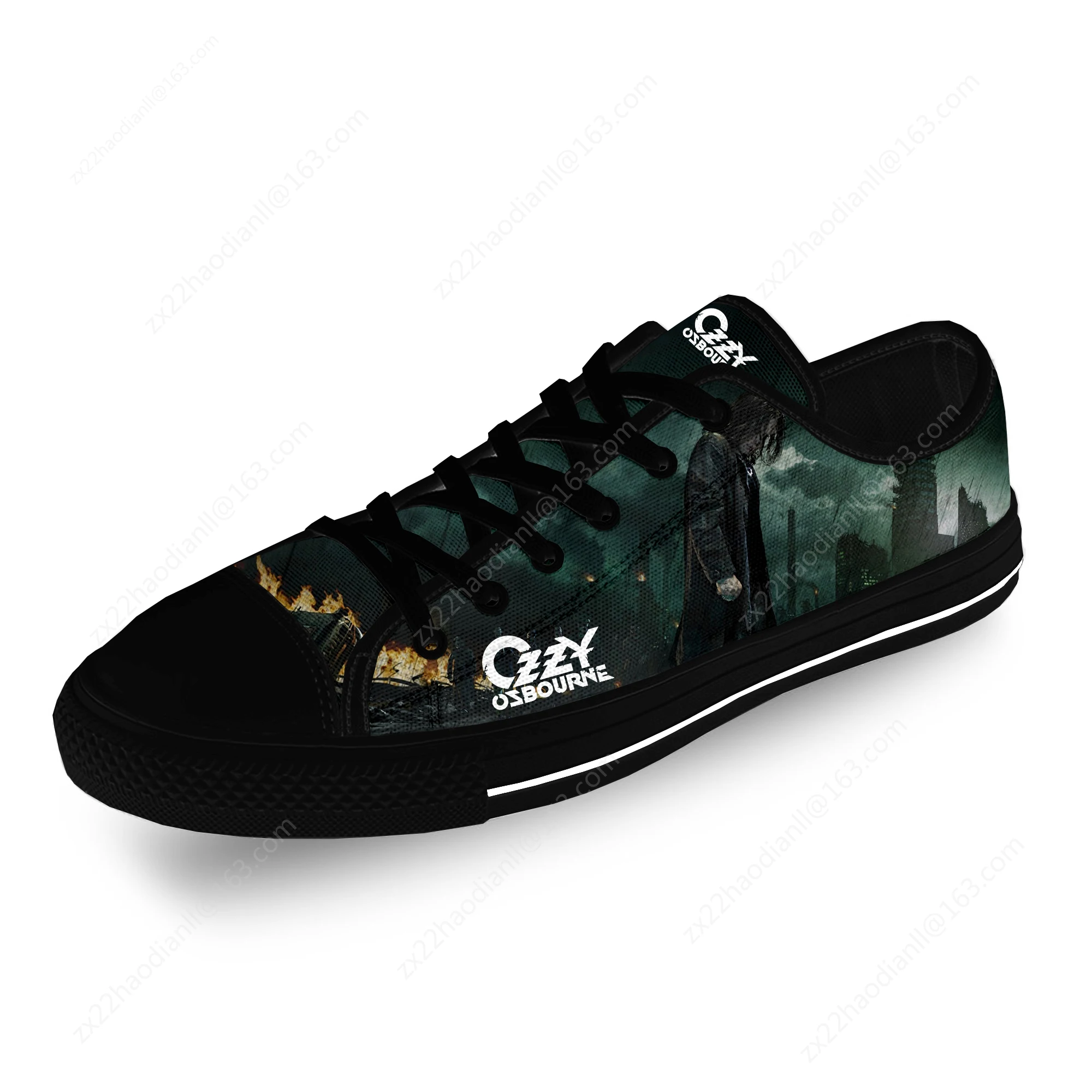 Osbourne Rock Singer Ozzy Heavy Metal Casual Cloth 3D Print Low Top Canvas Shoes Men Women Lightweight Breathable Sneakers