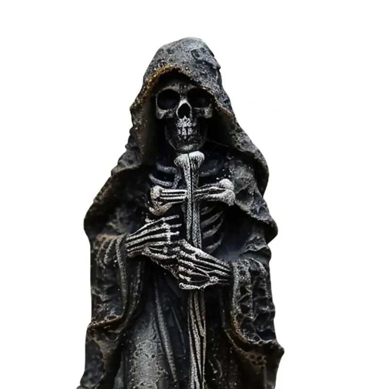 PQWN Skelettfigur Evil Grim Reaper für Halloween Home Office Dekor