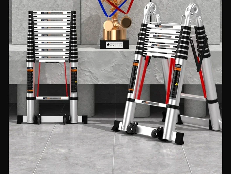 7 Meter Telescopic Ladders Portable Folding Aluminium Ladders Multipurpose Household Step Stair Engineering Staircase for Home