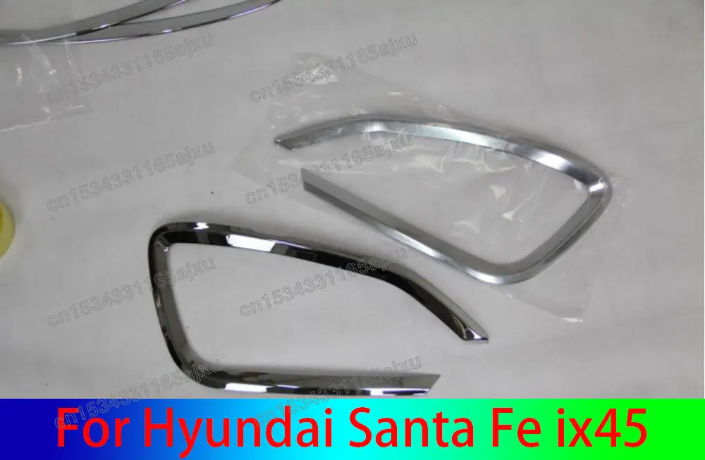 

Для Hyundai Santa Fe ix45 2013 2014 2015 ABS, хромированный передний противотуманный фонарь, Обложка лампы, отделка, автомобильная защита, 2 шт., Стайлинг автомобиля
