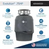 3/4 HP,Advanced Series Continuous Feed Food Waste Garbage Disposal,Gray,Garbage disposer with Quiet SoundSeal technology 2