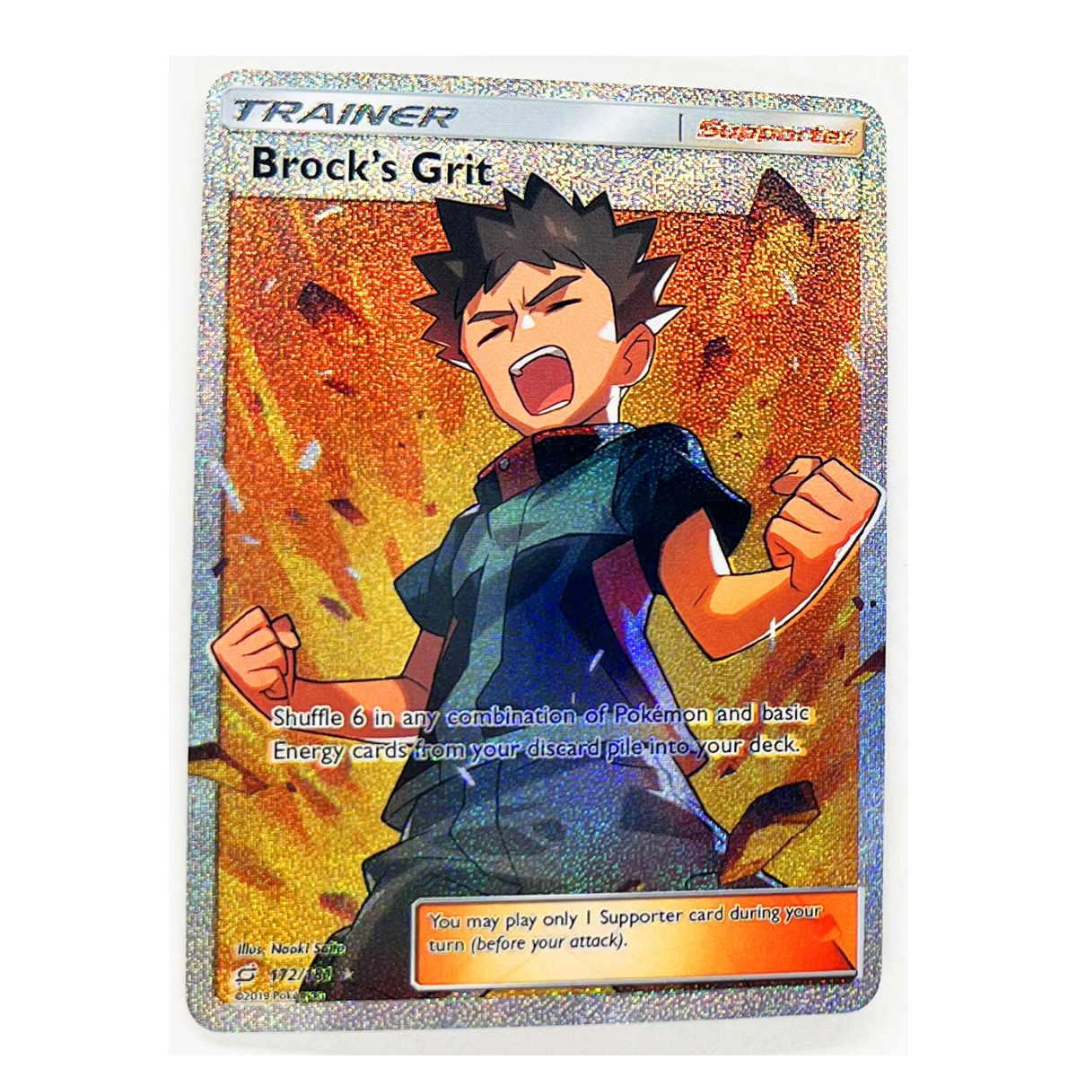 

Pokemon Trainer Brock Vmax Mega Pikachu DIY Toys Hobbies Hobby Collectibles Game Collection Anime Cards