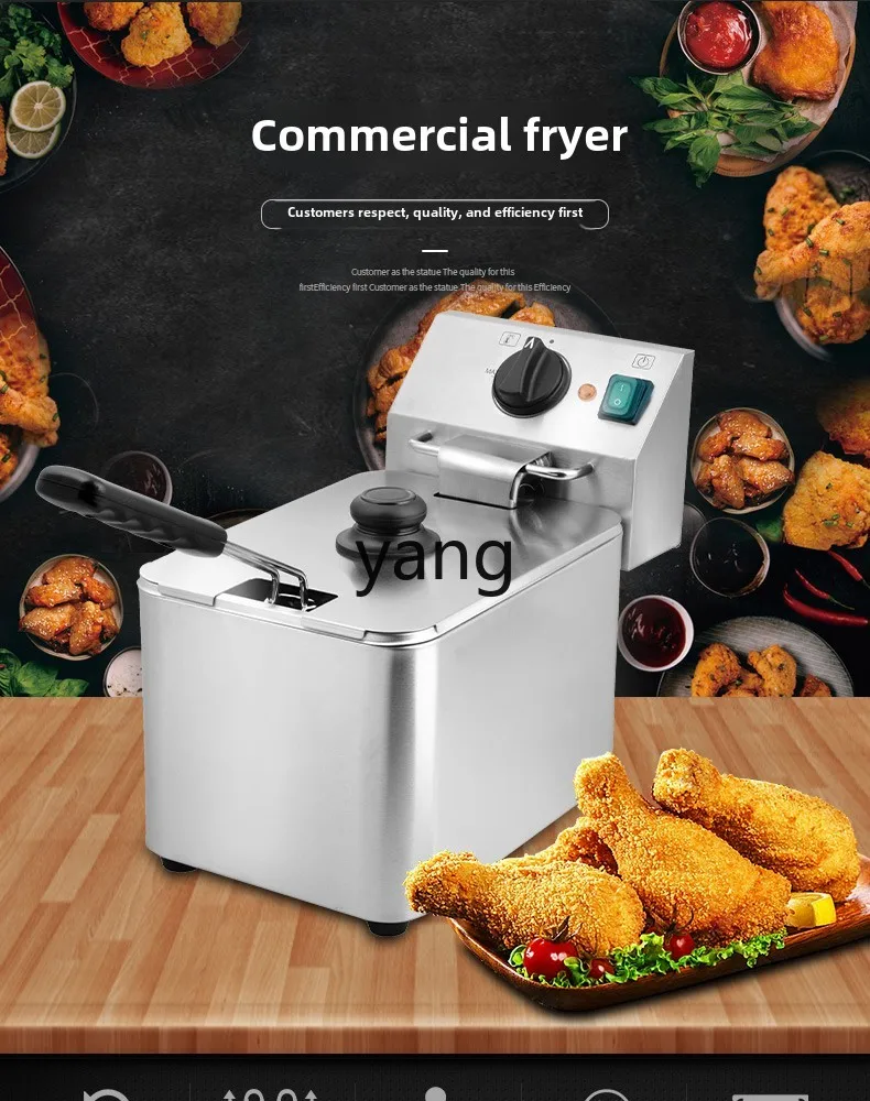 CX Commercial Electric Fryer Single Double Cylinder Large Capacity Fryer Chicken Chop Fries Machine