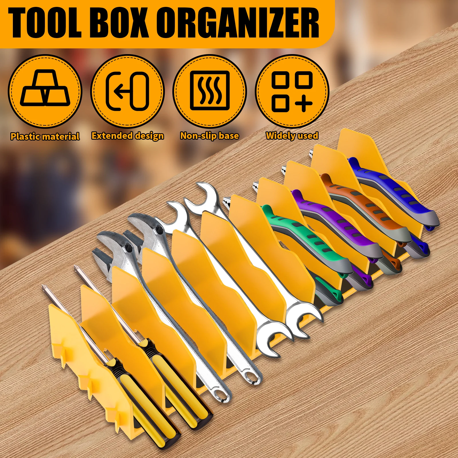 Plier Organizer Rack 10 Slots Pliers Cutters Organizer Rack Extendable Design Easy Storage Space-Saving Tools Storage