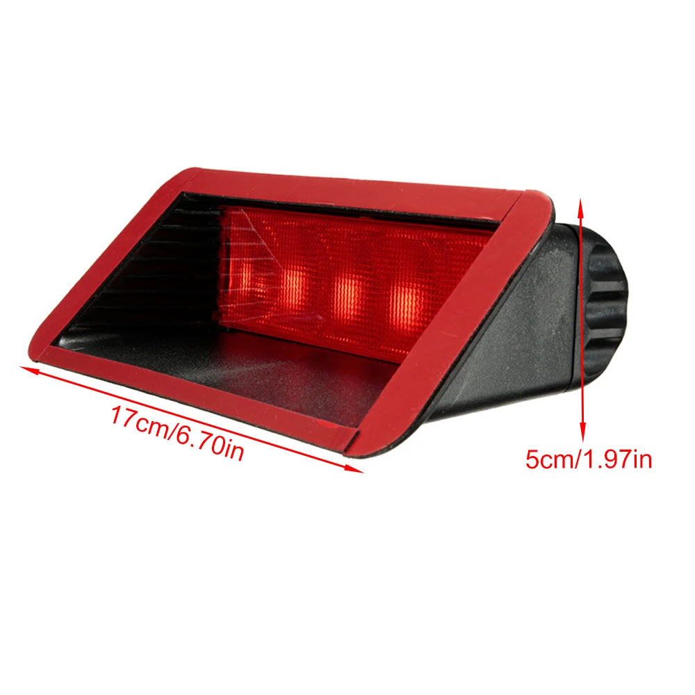 Luces de freno Rojas traseras universales para coche, 12V, 5led, luz de parada, luz trasera de carga para camión, iluminación de seguridad, lámparas de advertencia