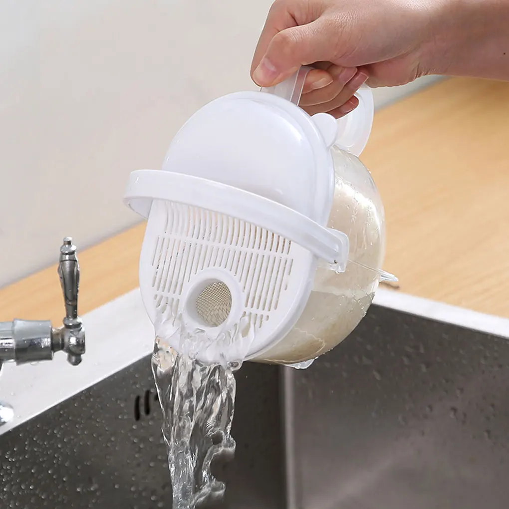 

Washing Rice Machine Plastic Strainer Soybean Automatic Washer Sieve Device Multifunctional for Kitchen Household Tools
