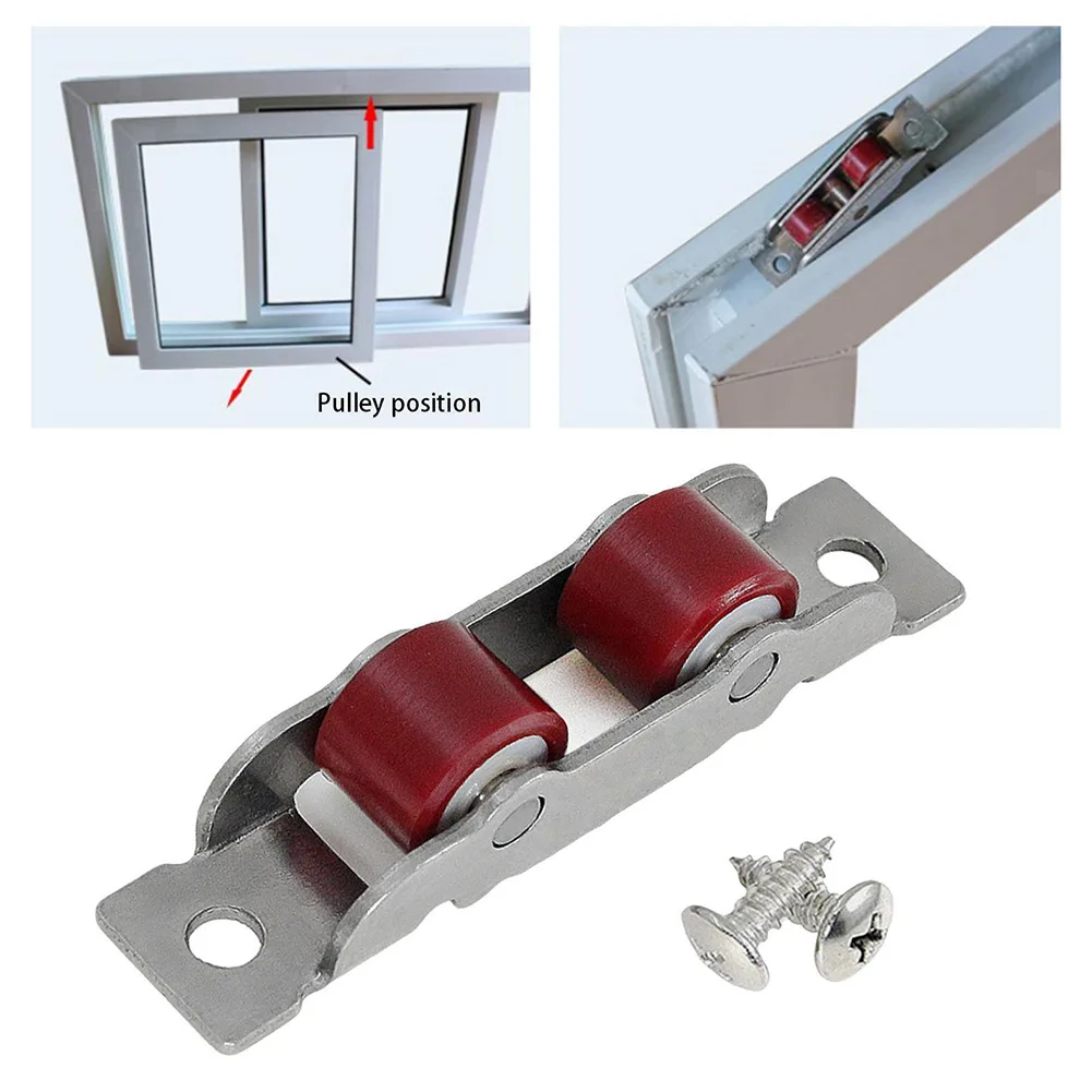 Description Picture 5 of itemHome Garden Door Sliding Roller Door Hardware Pulley Sliding Door Roller Runner Wheel Slot Wheels Stainless Steel Track Pulley