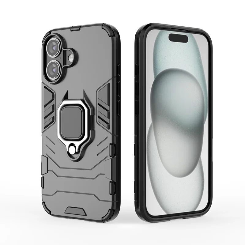 Ultimate Shockproof Armor Magnetic Ring Case with Lens Protection Cover