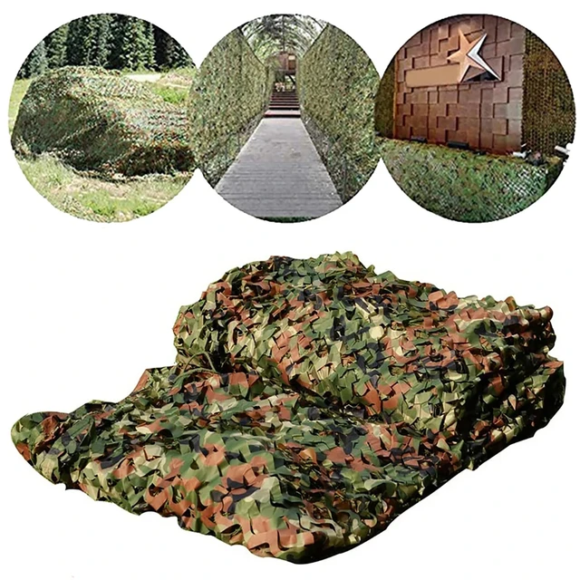 Red de camuflaje militar para caza, Red de camuflaje para jardín, Pabellón,  coche, tienda de campaña, toldo azul, blanco, verde, desierto, beige -  AliExpress