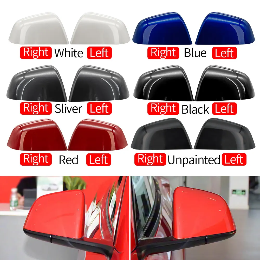 테슬라 모델 Y 차량용 후방 거울 커버 자동차 외부 액세서리 도어 사이드 후방 거울 쉘 교체 1495593-00-A