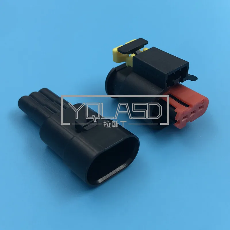 

1 Set 3 Way Waterproof Car Starter Plug Sealed Sensor Connector Fuel Diesel Injector Ignition Coil Socket 284425-1 284426-1