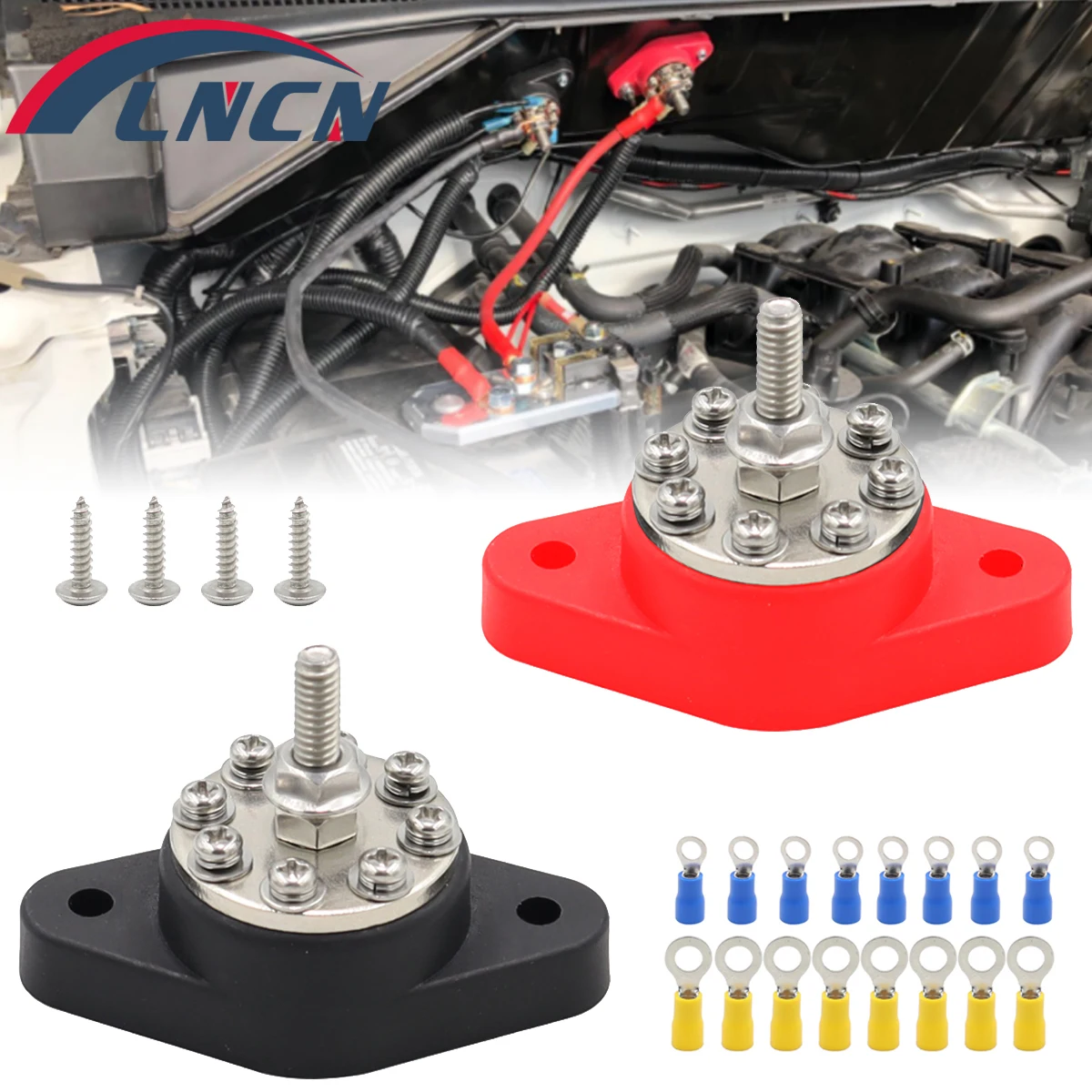 Heavy Duty Bus Bar Batteria Morsettiera Stud M6 M10 Distribuzione Stud Junction Post -8 Morsettiera-Buss Bar Kit