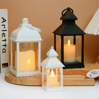 Portable LED Candle Lamps Camping Horse Tent  Lanterns Outdoor Garden Desk Holiday Atmosphere Retro Night Light Decorative Lamps