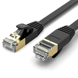 High - Speed CAT7 Ethernet Network Cable - 10Gb RJ45 LAN Patch Cord for Enhanced Connectivity (Cat7 Flat Cable)
