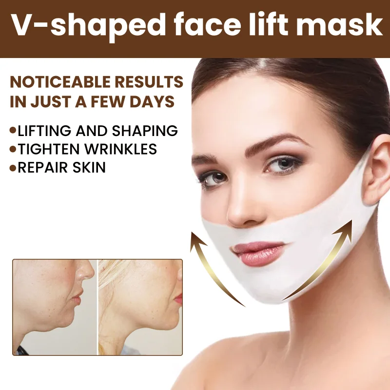 V Face 4D Lift Up Face Maschera sottile Salute Bellezza Idratante Lifting Rassodante Antirughe Mento Attaccante Appeso Ea ing_voghion.com