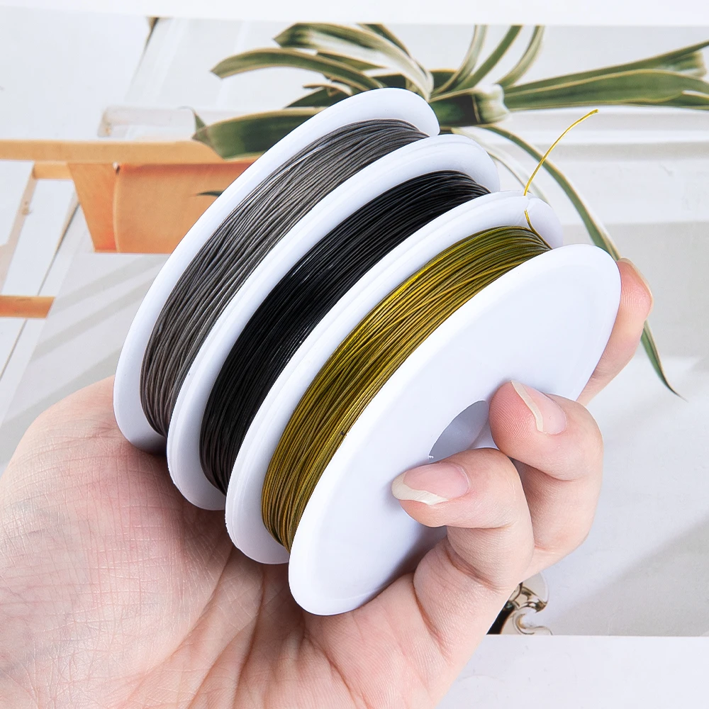 Alambre De Acero Inoxidable Para Joyería – Tipo Cola De Tigre, Plateado/Dorado, Para Pulseras Y Collares DIY