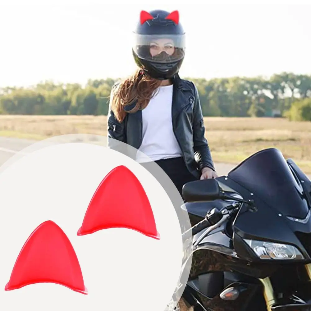 

2pcs Universal Diy Helmet Ears Decoration Devil's Horns Corner Helmet Accessories For Motorcycle Electric Vehicle Bicyc W8g1